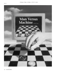 Man Versus Machine. . . for the World Checkers Championship
