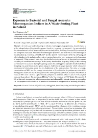 Microorganism Indices in a Waste-Sorting Plant in Poland