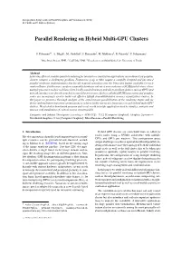 Parallel Rendering on Hybrid Multi-GPU Clusters