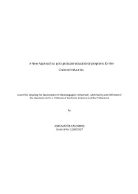A New Approach to Post-Graduate Educational Programs for The