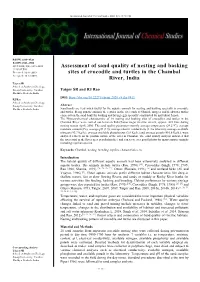 Assessment of Sand Quality of Nesting and Basking Sites of Crocodile And