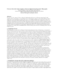 Extreme Ultraviolet Mask Roughness Effects in High Numerical Aperture Lithography Abstract 1. INTRODUCTION 2. MODELING MASK MULT