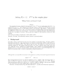 In the Complex Plane