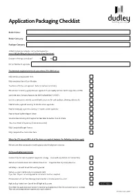 Mortgage Application Form & Checklist