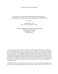 Nber Working Paper Series Bounds on Elasticities With