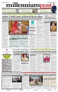 Active Covid Cases at Lowest in 150 Days