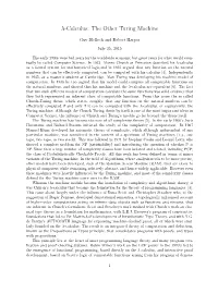 Λ-Calculus: the Other Turing Machine