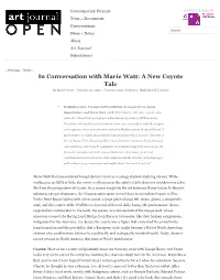 In Conversation with Marie Watt: a New Coyote Tale by Marie Watt / October 19, 2017 / Current Issue, Features, Highlighted Content