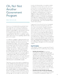 Not Another Government Program