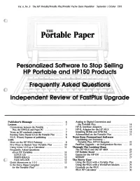 Portable Paper and the First Handheld (Hackers) Conference