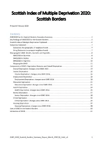 Scottish Index of Multiple Deprivation 2020: Scottish Borders
