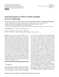 Seasonal Dynamics of Totten Ice Shelf Controlled by Sea Ice Buttressing
