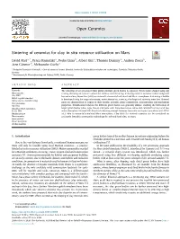 Sintering of Ceramics for Clay in Situ Resource Utilization on Mars