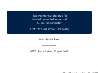 Superconformal Algebras for Twisted Connected Sums and G2 Mirror Symmetry