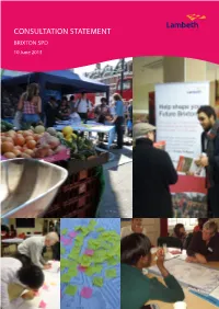 05C 20130529 Consultation Report for Brixton SPD