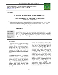 A Case Study on Subcutaneous Zygomycosis with Ulcer
