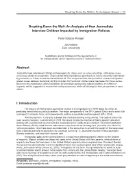 An Analysis of How Journalists Interview Children Impacted by Immigration Policies
