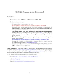 EECS 442 Computer Vision: Homework 2
