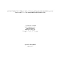 Emergency Department Frequent Users: a Latent Class Analysis and Economic Evaluation to Potentially Guide Utilization Management Interventions