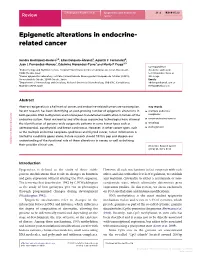 Epigenetic Alterations in Endocrine- Related Cancer