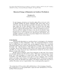 Historical Change of Diminutives in Southern Wu Dialects Henghua Su