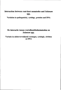 Interaction Between Root-Knot Nematodes Andsolanum Spp