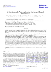 Li Abundances in F Stars: Planets, Rotation, and Galactic Evolution�,