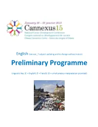 Preliminary Programme