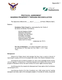 PROTOCOL AGREEMENT SHARING PROSPERITY THROUGH RECONCILIATION Appendix 1