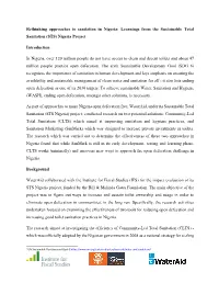 Rethinking Approaches to Sanitation in Nigeria: Learnings from the Sustainable Total Sanitation (STS) Nigeria Project