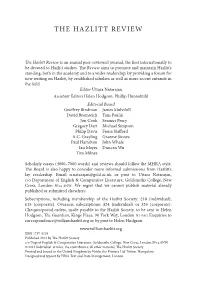 The Hazlitt Review
