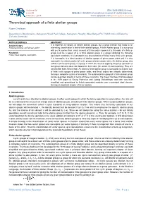 Theoretical Approach of a Finite Abelian Groups