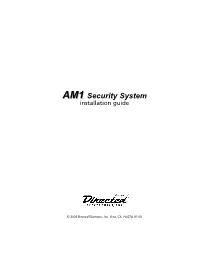 AM1 Security System Installation Guide