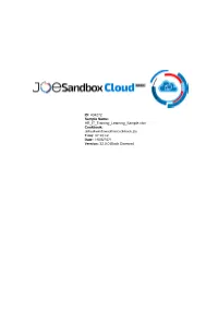Automated Malware Analysis Report For