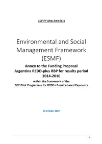 Environmental and Social Management Framework (ESMF)