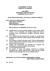 Government of India Ministry of Tourism Lok Sabha