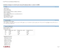 Installation and Upgrade General Checklist Report