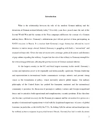 Introduction What Is the Relationship Between the Role of the Modern