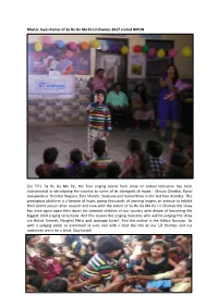 Master Jayas Kumar of Sa Re Ga Ma Pa Lil Champs 2017 Visited NIPUN