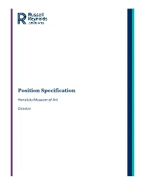 Position Specification