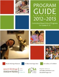 PROGRAM GUIDE 2012–2013 Curriculum-Based School Programs for Grades K–12