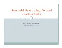 Reading Department Presentation
