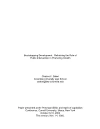 Bootstrapping Development: Rethinking the Role of Public Intervention in Promoting Growth