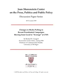 Changes in Polling in Recent Presidential Campaigns