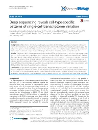 Deep Sequencing Reveals Cell-Type-Specific