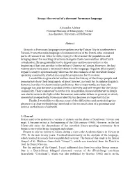 Siraya: the Revival of a Dormant Formosan Language Alexander