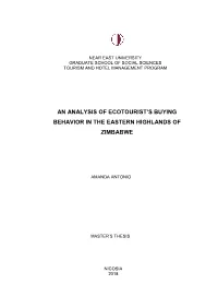 An Analysis of Ecotourist's Buying Behavior in The