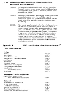 Appendix 4 WHO Classification of Soft Tissue Tumours17