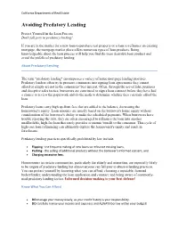 Avoiding Predatory Lending