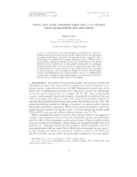 Final and Peak Epidemic Sizes for Seir Models with Quarantine and Isolation